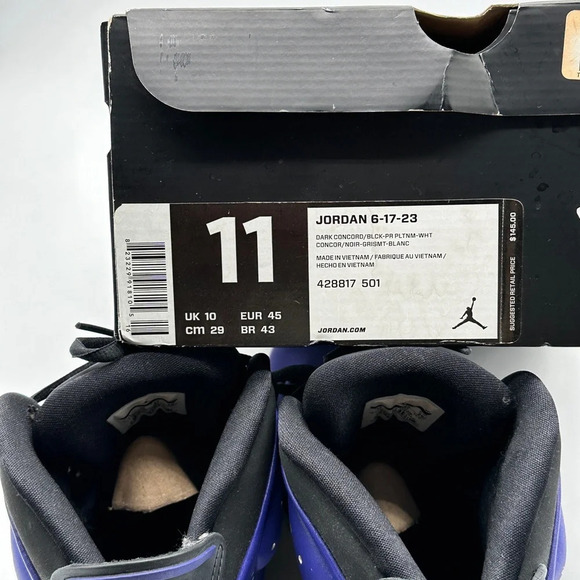 Nike Air Jordan 12-11-23 Dark Concord Sz 11 428817-501 OG Box Release Yr 2013 - Picture 9 of 9